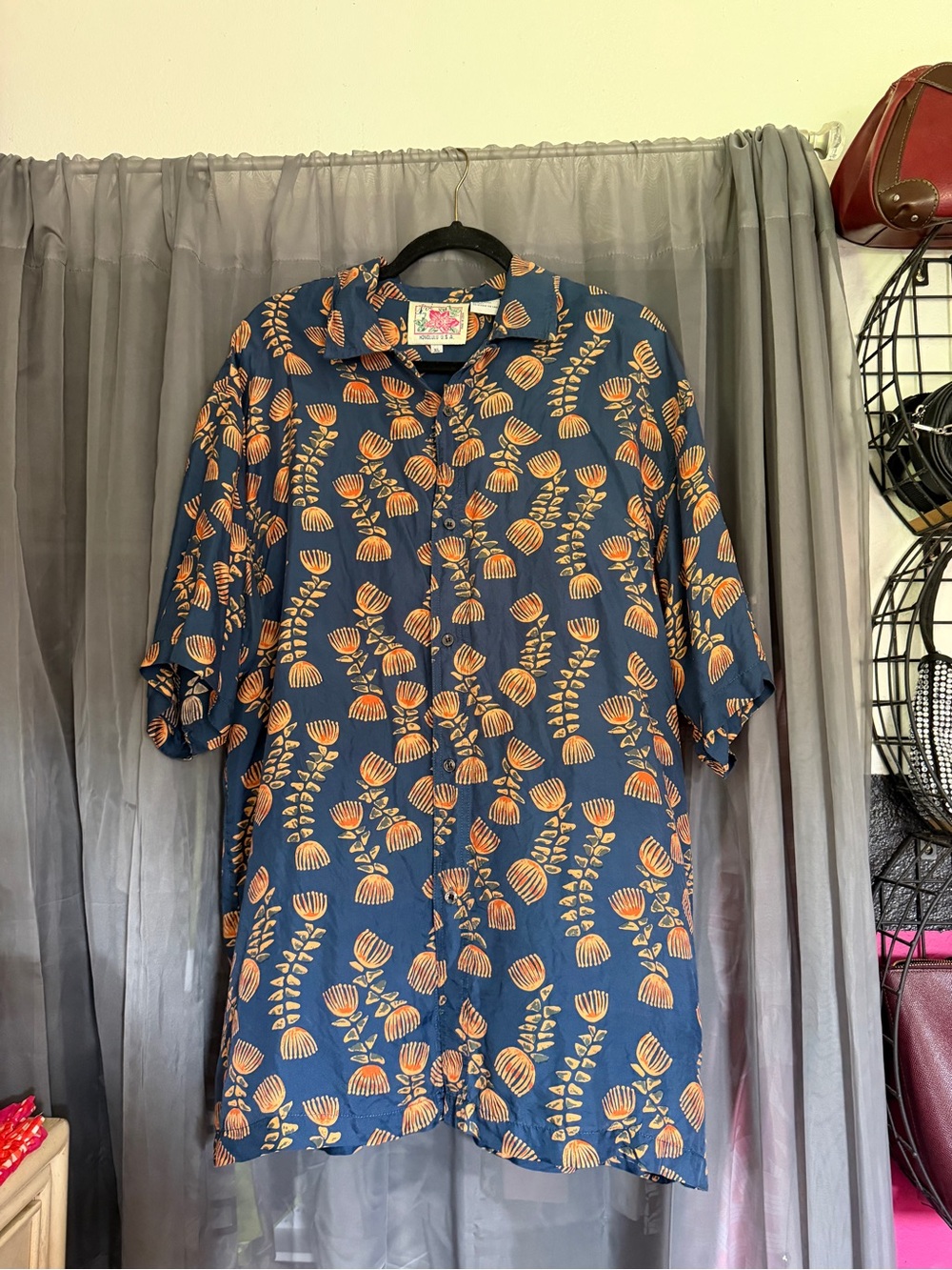 100% Silk Floral Button Up